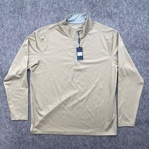 Maelreg Pullover Mens 2XL 1/4 Zip Dark Khaki Performance Golf NEW